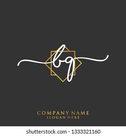 BQ Initial handwriting logo template