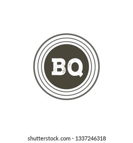 BQ  Initial Handwriting logo template vector