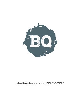 BQ  Initial Handwriting logo template vector