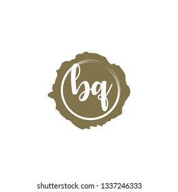 BQ  Initial Handwriting logo template vector