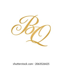 BQ initial logo design vektor stock