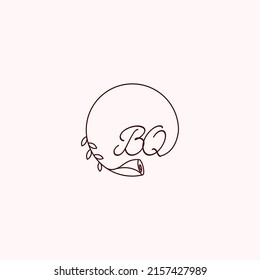 BQ initial logo letters in high quality professional design that will print well across any print media