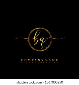 BQ Initial luxury handwriting logo vector