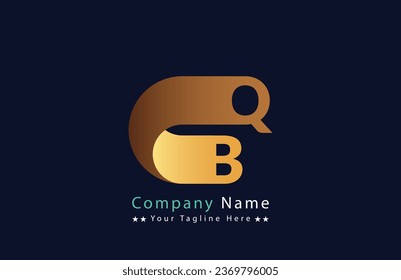 bq letter colorful logo in the circle. Vector Logo Illustration.