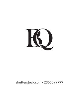 Logo de la carta de barbacoa diseño creativo con gráfico vectorial, BQ simple y moderno logo.
