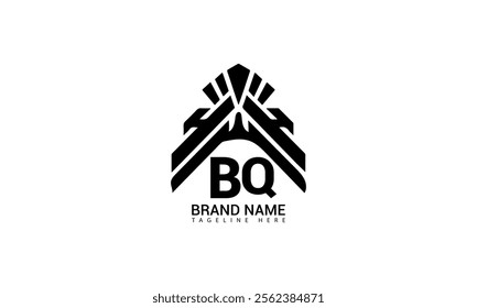 BQ letter logo creative design. BQ unique design. BQ creative initials letter logo concept. BQ letter logo design on black background