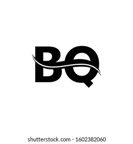 BQ Letter Logo Design Vector With Blue and Grey Colors. BQ Logo Design.