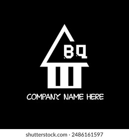 BQ letter modern logo design on black color background
