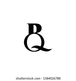 Bq letter vector logo. B q vector logo