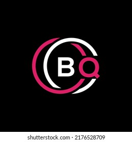 BQ logo monogram isolated on circle element design template