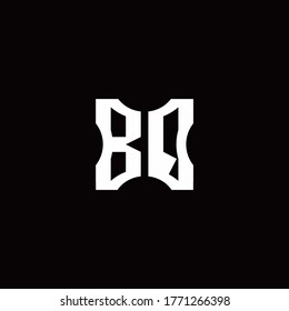 BQ-Logo-Monografie mit Designvorlage für Schnittelemente