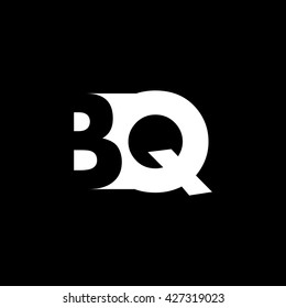 BQ Logo. Vector Graphic Branding Letter Element. Dark  Background