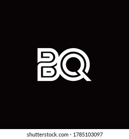 BQ monogram logo with abstract line design template