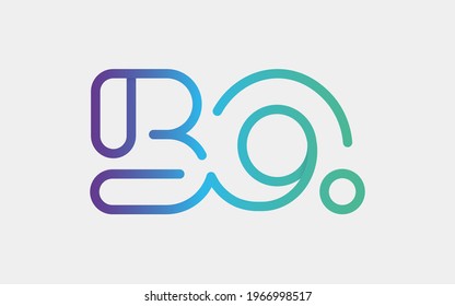 BQ Monogram tech with a monoline style. Looks playful but still simple and futuristic. A perfect logo for your tech company or any futuristic design project.