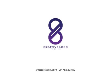 BQ QB 8S S8 Abstract initial monogram letter alphabet logo design