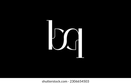 BQ, QB, letras abstractas Monograma