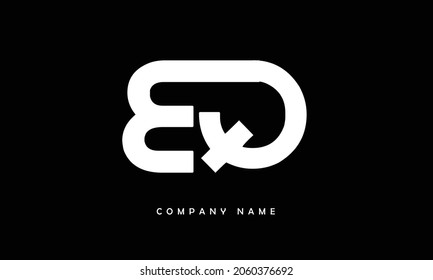 Monograma con el logotipo de las letras de los alfabetos de calidad BQ, QB