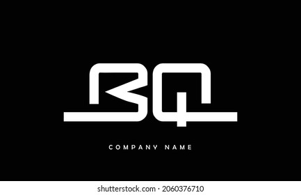 Monograma con el logotipo de las letras de los alfabetos de calidad BQ, QB