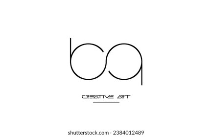 BQ, QB, B, Q abstract letters logo monogram