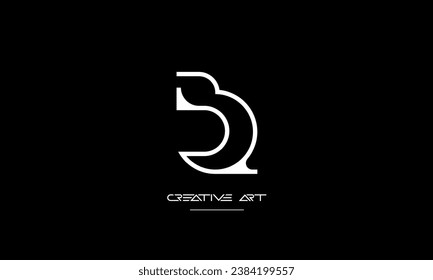 BQ, QB, B, Q letras abstractas monograma