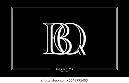 BQ, QB, B, Q, Abstract Letters Logo Monogram