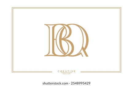 BQ, QB, B, Q, Letras abstratas Monograma de logotipo