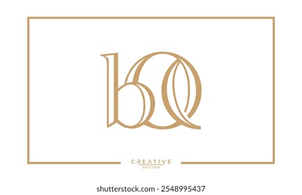 BQ, QB, B, Q, Abstract Letters Logo Monogram
