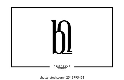 BQ, QB, B, Q, Abstract Letters Logo Monogram