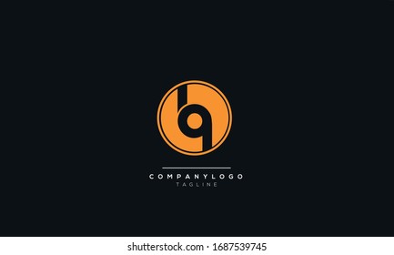 BQ QB B Q Letter Logo Alphabet Design Template Vector