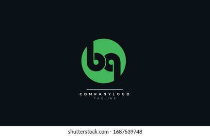 BQ QB B Q Letter Logo Alphabet Design Template Vector
