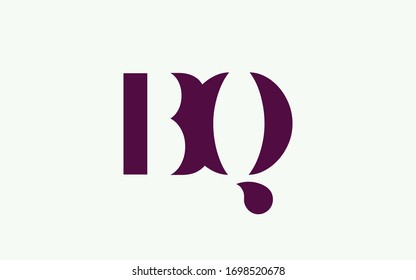 BQ oder QB und B oder Q Letter Initial Logo Design, Vorlage für Vektorillustrationen