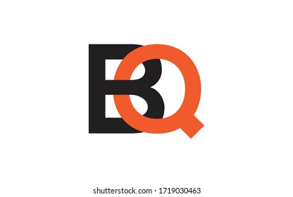 BQ or QB and B, Q Uppercase Letter Initial Logo Design, Vector Template