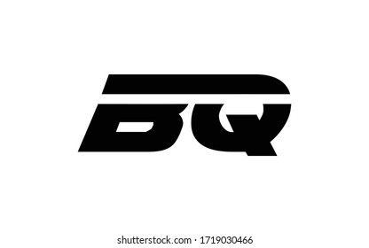 BQ or QB and B, Q Uppercase Letter Initial Logo Design, Vector Template