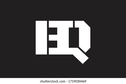 BQ or QB and B, Q Uppercase Letter Initial Logo Design, Vector Template