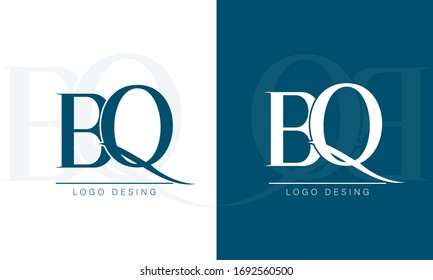 BQ QB Letter Logo Design Template Vector
