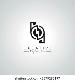 BQ QB Letter Modern Artistic Logo Design. Initial Based Vector Template.