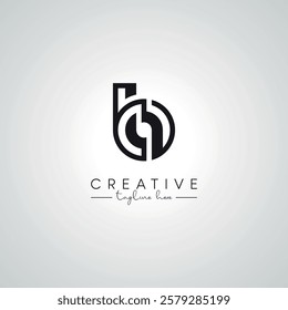 BQ QB Letter Modern Artistic Logo Design. Initial Based Vector Template.