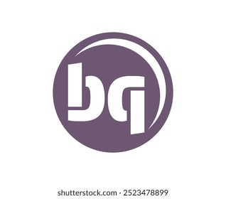 BQ sport emblem or team logotype. Ball logo with a combination of Initial letter B and Q for balls shop, sports company, training, club badge. Vector illustration.