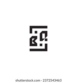 BQ square concept retro logo in high quality professional design that will print well across any print media