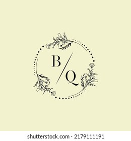 BQ wedding initial logo letters in high quality professional design that will print well across any print media