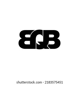 BQB letter monogram logo design vector