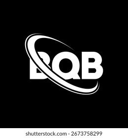 BQB logo. BQB letter. BQB letter logo design. Initials B QB logo linked with circle and uppercase monogram logo. BQB typography for technology, business and real estate brand.