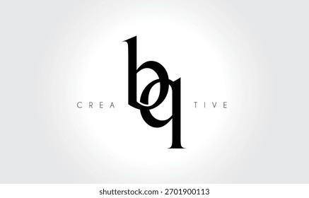BQbq Elegant Serif Monogram Logo – Luxury Lowercase Typographic Lettermark for Modern Branding