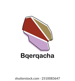 Bqerqacha map.vector map of the Lebanon Country. Borders of for your infographic. Vector illustration design template