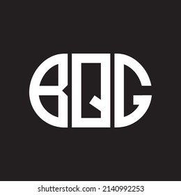 BQG-Brief-Logo-Design auf schwarzem Hintergrund. BQG 
Creative Initials Buchstaben Logo Konzept. BQG-Briefdesign.
