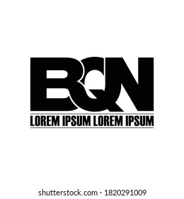 BQN letter monogram logo design  vector