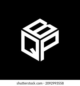 BQP Unique abstract geometric vector love letter logo design.