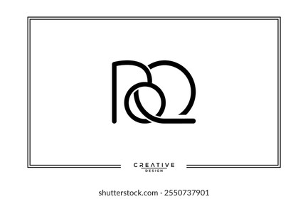BQ,QB, B, Q, Abstract Letters Logo Monogram