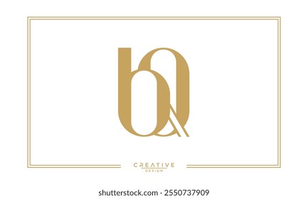 BQ,QB, B, Q, Abstract Letters Logo Monogram