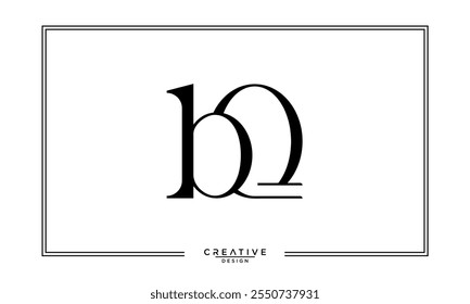 BQ,QB, B, Q, Abstract Letters Logo Monogram